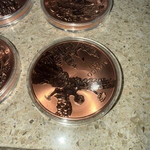 4- American Eagle Outfitters Copper Coins Set, 5 Troy Ounces each- 20 Ounces